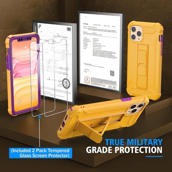 Kickstand case for iPhone 11 Military Grade Shockproof 360 Protective - Picture 3 of 7